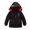 Ikevan Kids Boy Girl Outwear Coat Winter Warm Hooded Down Coat Jacket Outwear Padded Clothes Detachable Hat 2-6Y (Black, 2-3 Years) view 1