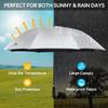 G4Free 62 Inch UV Protection Golf Umbrella UPF 50+ Large Sun Blocking Auto Open Windproof Rain Umbrellas (Silver/Black) view 3