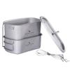Boundless Voyage Titanium Canteen Mess Kit with Lid and Folding Handle Ultralight Portable Bowl Pot Cup Mug for Outdoor Camping Hiking Backpacking (Ti15158C (750ml+400ml)) view 1