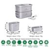 Boundless Voyage Titanium Canteen Mess Kit with Lid and Folding Handle Ultralight Portable Bowl Pot Cup Mug for Outdoor Camping Hiking Backpacking (Ti15158C (750ml+400ml)) view 3