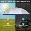 G4Free 62 Inch UV Protection Golf Umbrella UPF 50+ Large Sun Blocking Auto Open Windproof Rain Umbrellas (Silver/Blue) view 3