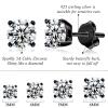 925 Sterling Silver Stud earrings Set Black Gold Plated Hypoallergenic Stud Earrings Cubic Zirconia Stud Earrings for Women (4 pairs 3/4/5/6mm) view 2