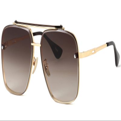 Gtand Fashion Oversized Square Aviator Gradient Sunglasses For Men Women Vintage Metal Sun Glasses 63mm