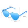 Maxdot 5 Pcs Halloween Heart Shaped Sunglasses Rimless Heart Glasses Women for Cosplay Party(Blue) view 2