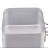Captain Stag UH-4115 Mess Tin Aluminum Square Cooker, Large Size, 2 Cups, Scale Included, All-Anodized Finish view 4