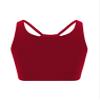 easyforever Kids Girls Athletic Sport Bra Strappy Back Vest Crop Top Tanks for Gym Workout Dance Gymnastics Burgundy E 6 view 1