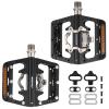 KOOTU Mountain Bike Pedals, Dual Function Platform and SPD Pedal Aluminum 9/16" Sealed Clipless Pedals Bicycle Pedals with SPD Cleats- Great for Road, MTB, Mountain Bikes view 1