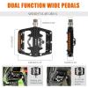 KOOTU Mountain Bike Pedals, Dual Function Platform and SPD Pedal Aluminum 9/16" Sealed Clipless Pedals Bicycle Pedals with SPD Cleats- Great for Road, MTB, Mountain Bikes view 2