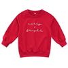 Andannby Toddler Girls Crewneck Oversized Sweatshirt Kids Big Bowknot Pullover Sweater Hoodie Tops Clothes (D Christmas Red, 2-3 Years) view 1