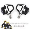 Lightweight Self-Locking Pedals for Shimano SPD SL System, Road Bike Pedals Cleats Set for Shimnao SPD-SL Clipless Pedals (Titanium Axle (215g)) view 1