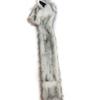 Faux Fur Hooded Cap Scarf Gloves Set Women Teen Girls Thick Plush Earflap Hat Winter Cozy Thermal Full Hood Hat with Pocket Mitten Muffler, Christmas Halloween Costume Beanie Accessory view 4