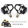 Lightweight Self-Locking Pedals for Shimano SPD SL System, Road Bike Pedals Cleats Set for Shimnao SPD-SL Clipless Pedals (Cr-Mo Axle (265g)) view 1