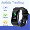 GRV Fitness Tracker Non Bluetooth Fitness Watch No App No Phone Required Waterproof Pedometer Watch with Steps Calories Counter Sleep Tracker for Men Women Parents (Black) view 2