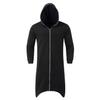 WUAI-Men Baggy Romper Zip Up One Piece Jumpsuit Pajamas Casual Loose Hooded Onesies Tracksuit Zip Up Overalls Playsuit(Black,XX-Large) view 4