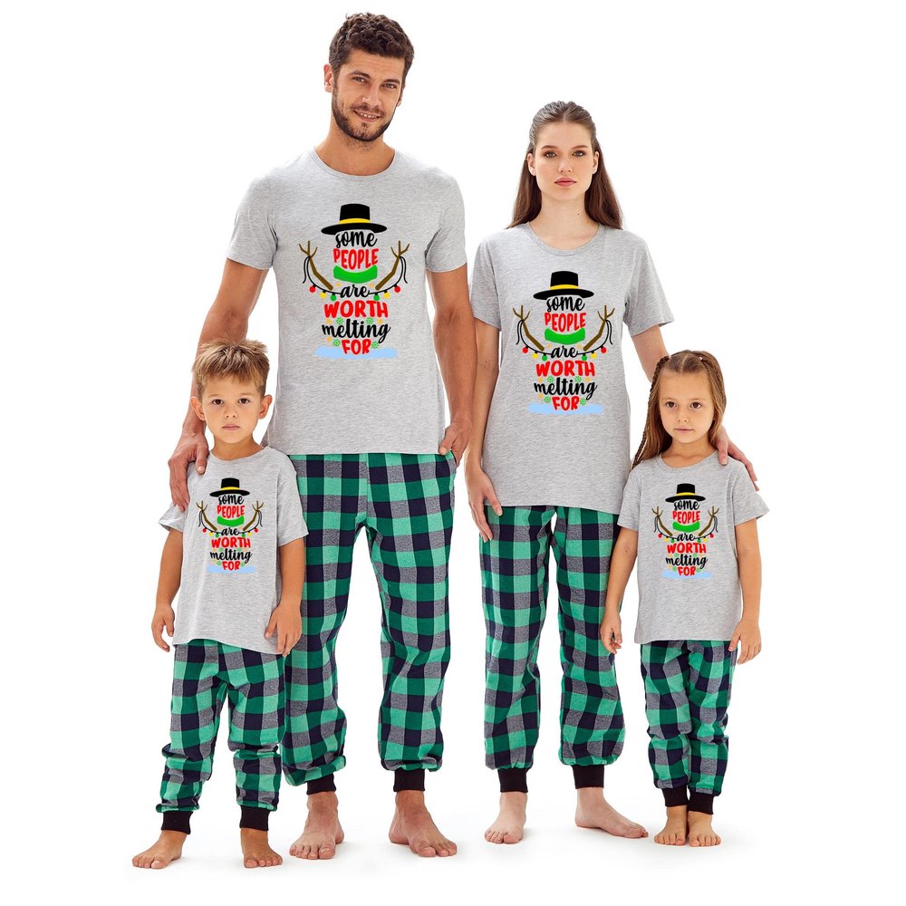 Christmas Some People are Worth Melting for Baby Girl Boys T-Shirt