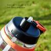 Water Bottle Water Bottle with Straw Large 84.5/104.8 Ounces Water Jug Leakproof Food Contact Grade PC+PP+PE+TPR Silicone Water Bottle Water Jug (Color : Orange, Size : 2500ml) view 3
