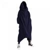WUAI-Men Baggy Romper Zip Up One Piece Jumpsuit Pajamas Casual Loose Hooded Onesies Tracksuit Zip Up Overalls Playsuit(Navy,X-Large) view 1