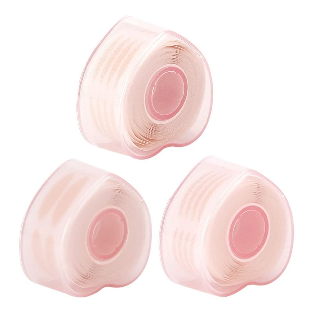3 Rolls Natural Double Eyelid Tape Lace Pink for Single Eyelids
