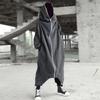 WUAI-Men Baggy Romper Zip Up One Piece Jumpsuit Pajamas Casual Loose Hooded Onesies Tracksuit Zip Up Overalls Playsuit(Grey,Large) view 2