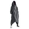 WUAI-Men Baggy Romper Zip Up One Piece Jumpsuit Pajamas Casual Loose Hooded Onesies Tracksuit Zip Up Overalls Playsuit(Grey,Large) view 3