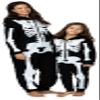Prestigez Holiday Women, Girl or Toddler Mommy and Me Matching Onesie Pajama Costume, Cheetah, Cat, and Ladybug, White - Skeleton, Size 2-3T view 1