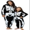 Prestigez Holiday Women, Girl or Toddler Mommy and Me Matching Onesie Pajama Costume, Cheetah, Cat, and Ladybug, White - Skeleton, Size 2-3T view 2