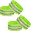 VVS 4 Pack of High Visibility Reflective Bands Wristbands for Cycling Running Arm Wrist Ankle Bands Leg Straps and as Bike Pants Cuff Clip view 1
