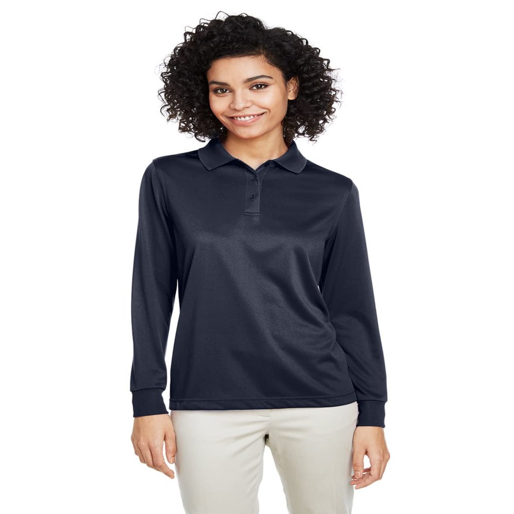 Harriton Ladies' Snag Protection Plus IL Long Sleeve Polo 2XL Dark Navy