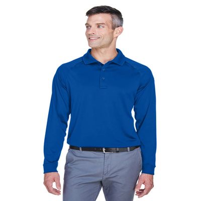 Harriton Men Advantage Snag Protection Long-Sleeve Tactical Polo L TRUE ROYAL
