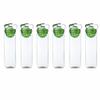 DISCOUNT PROMOS 6 Gridiron Infuser Water Bottles Set, 27 oz. - Screw On, Flip-Top Lid, Spill-Resistant, BPA-Free - Lime Green view 1