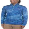 HABIT Men's Black Fork Mountain Trail 1/4 Zip Performance Layer, RT Wav3 Standard Blue/Aquarius, XX-Large view 1
