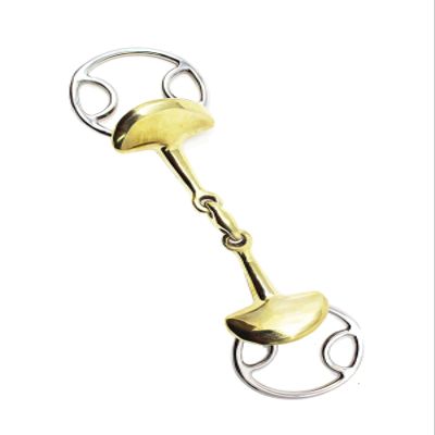 CHALLENGER Horse 4.5" Copper Double Jointed Winged Snaffle Bit with Lozenge 35384A