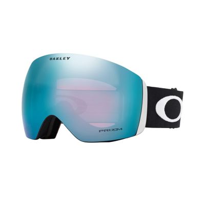Oakley Flight Deck M OO7064 Black w/Prizm Sapphire Iridium Ski Goggles For Men For Women + Bundle Accessory Leash Kit, Microfiber Pouch