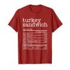 Turkey Sandwich Nutrition Facts Funny Thanksgiving Christmas T-Shirt view 1