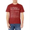 Turkey Sandwich Nutrition Facts Funny Thanksgiving Christmas T-Shirt view 2