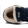 oiangi Womens Lace Up Snow Boots - Fashion Round Toe Plush Warm Flat Couples Cotton Shoes Comfortable Lightweight Casual High Top Non-slip Booties view 2
