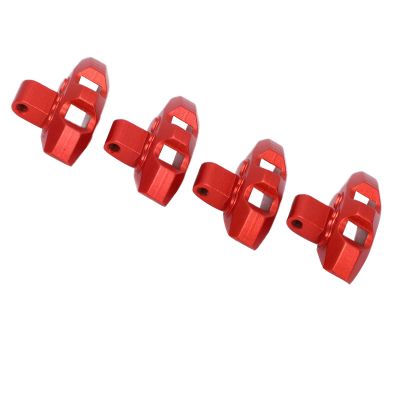 Dilwe RC Brake Calipers, Aluminum Alloy 4PCS RC Replica Brake Calipers Upgrade Spare Part for UDR 1/7 RC Car(red)