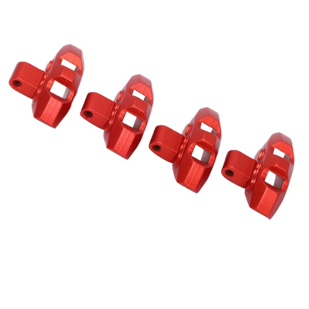 Dilwe RC Brake Calipers, Aluminum Alloy 4PCS RC Replica Brake Calipers Upgrade Spare Part for UDR 1/7 RC Car(red)
