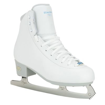 Riedell Topaz Adult Ice Skates for Women and Men - Supportive, Comfortable, Moisture-Wicking Adult Ice Skates with Stainless Steel Eclipse Capri Blade - White - 6