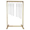 Set of 8 Harmonic Tuned Healing Chimes with Wooden Stand Includes 8 Chimes, Stand, & Mallet/Pure Sounds & Overtones/Hand-Crafted Wood Stand view 1