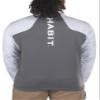 HABIT Men's Black Fork Mountain Trail 1/4 Zip Performance Layer, RT Wav3 White/Granite Gray, X-Large view 2