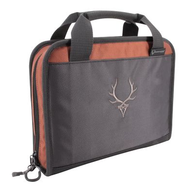 Evolution Outdoor Marksman Series Double Pistol Case  13 in., 1680D, Grey, Gun Case with Fleece Lining, Hunting Gun Bag