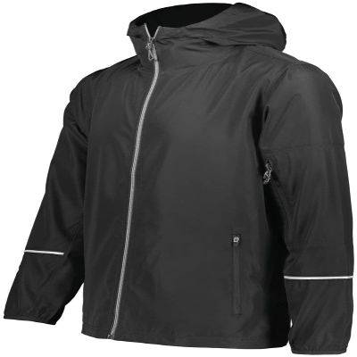 Holloway Men's Packable Full Zip Jacket, Black, 2XL