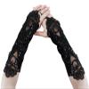 PURFUN Girls Princess Satin Lace Long Fingerless Gloves - Birthday, Holy Communion, Halloween, Prom, Wedding, Flower Girl Mitts view 2