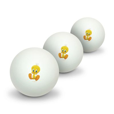 GRAPHICS & MORE Looney Tunes Cute Tweety Novelty Table Tennis Ping Pong Ball 3 Pack