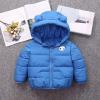Ruyang Kids Hoodie Down jacket Toddler Baby Boy Girl Winter Cartoon Windproof Coat Hooded Warm Outerwear Jacket (Blue, 3-4 Years) view 2