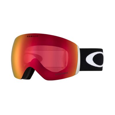 Oakley Flight Deck M OO7064 Black w/Prizm Snow Torch Iridium Ski Goggles For Men For Women + Bundle Accessory Leash Kit, Microfiber Pouch