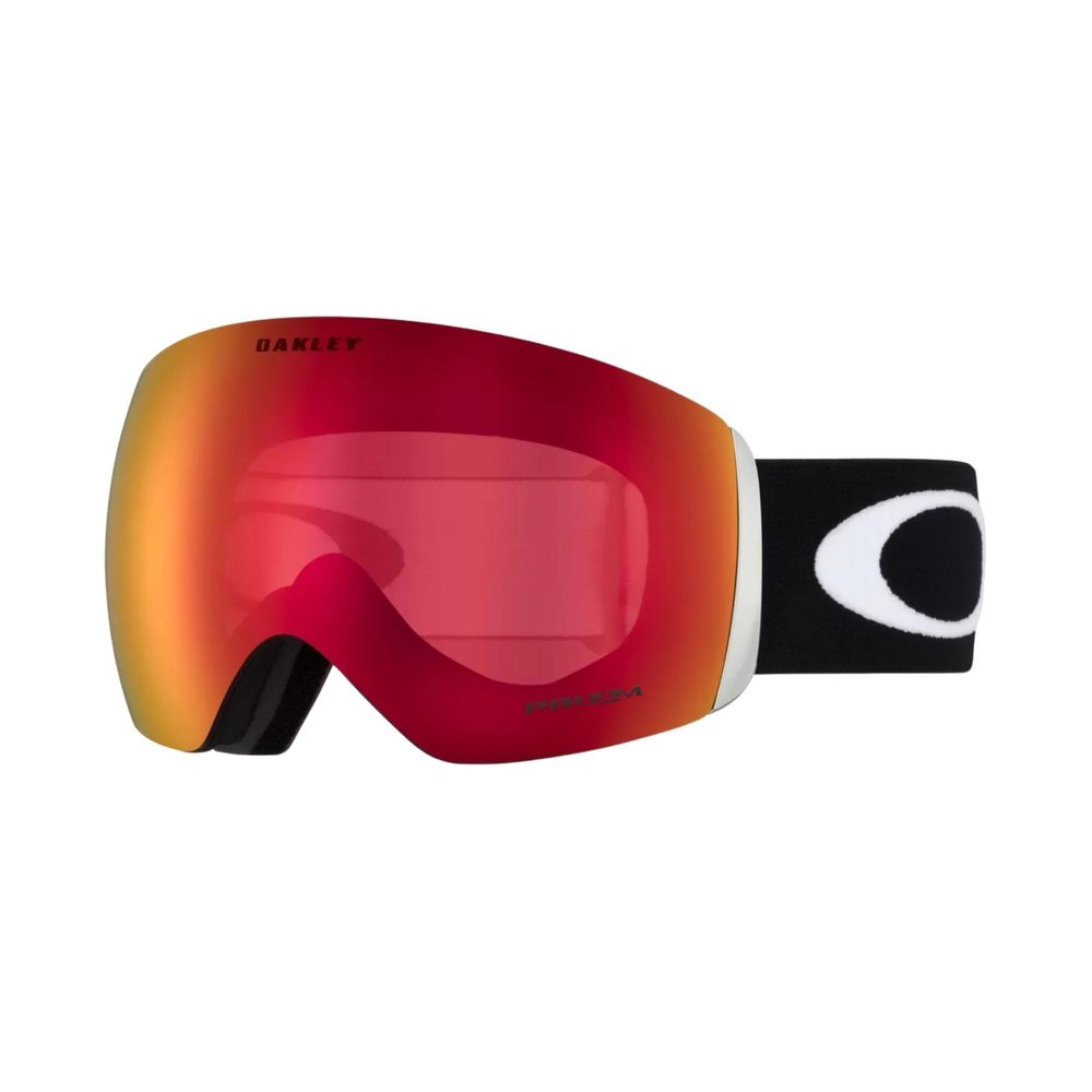 Oakley Flight Deck M OO7064 Black w/Prizm Snow Torch Iridium Ski Goggles For Men For Women + Bundle Accessory Leash Kit, Microfiber Pouch