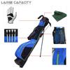 LAISUNTIM Golf Stand Bag Retractable, Portable Golf Bag with 2 Way Divider and Dual Straps, Waterproof Wear-Resistant Durable Fabric Golf Bag for Women and Men (Blue) view 4