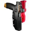 Black Scorpion Gear Pro Heavy Duty Competition Holster fits CZ P-10 F (Red/Carbon Fiber, Right-Hand Draw) view 1